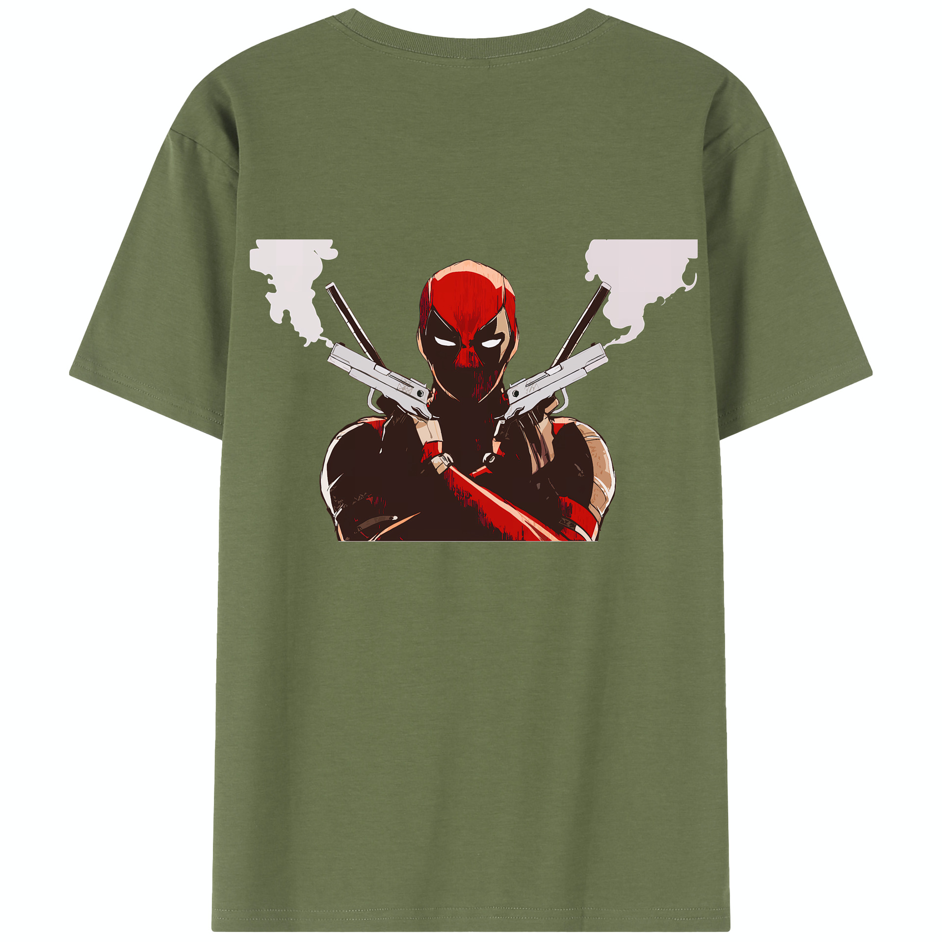 （画像用） Deadpool デッドプール 綿100％半袖Tシャツ（背面プリント）